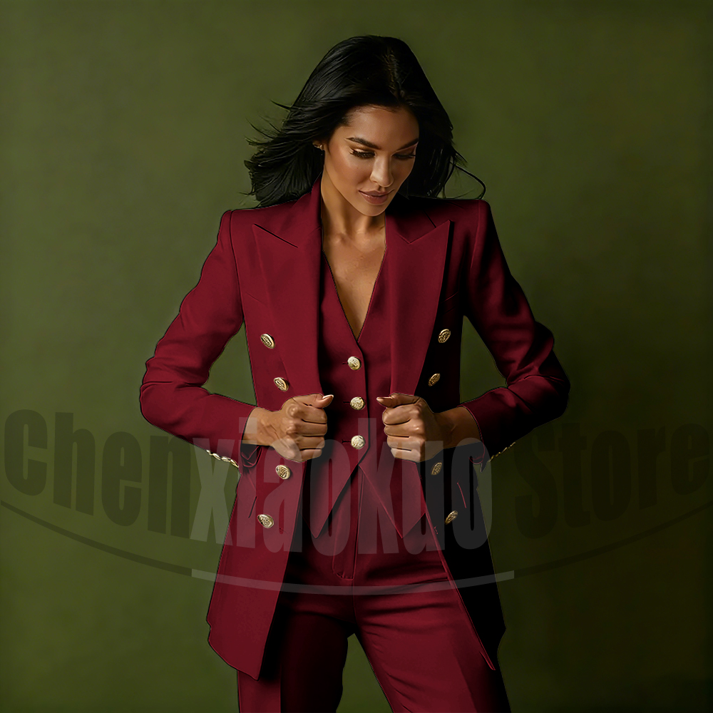 Women's Double Breasted Three  - Women'S Office Formal Wear For Ladies reseña y precio