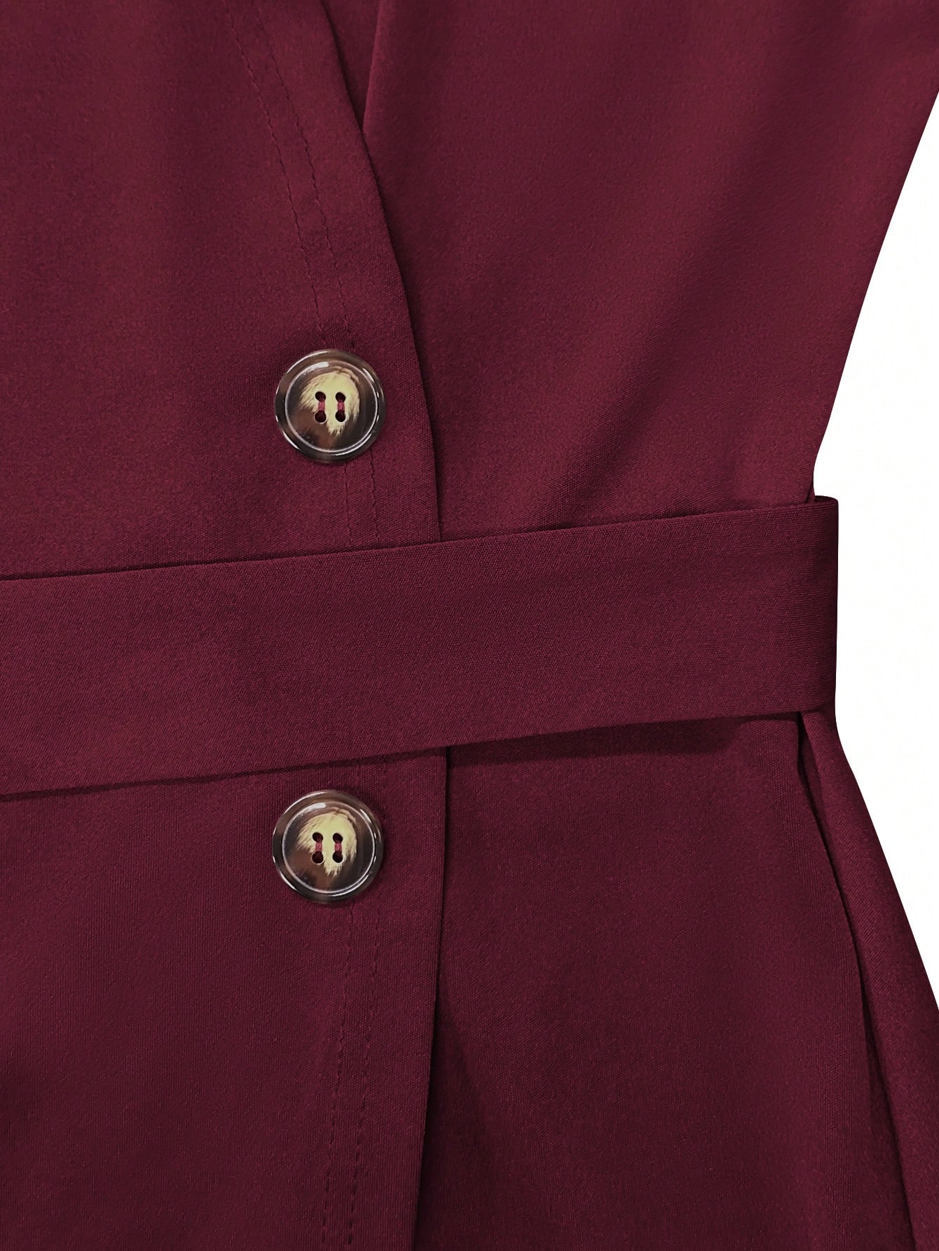 Women Burgundy Wrap Midi Dress - Wrap Dress Work reseña y precio
