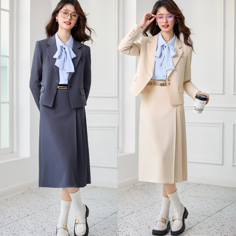 Gray women's suit set for spri - Women'S Formal Wear Petite reseña y precio