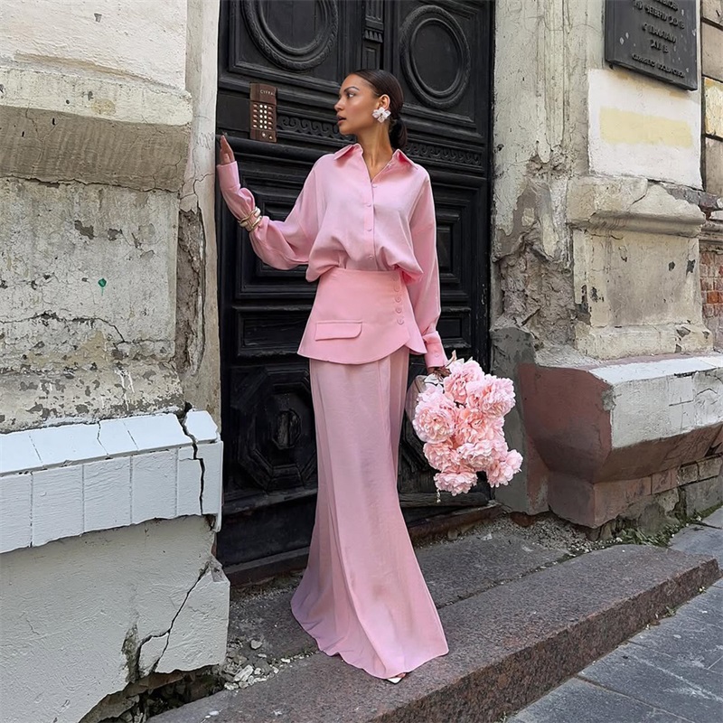 Autumn Pink Black Women Suit S - Formal Wear Gowns For Women reseña y precio