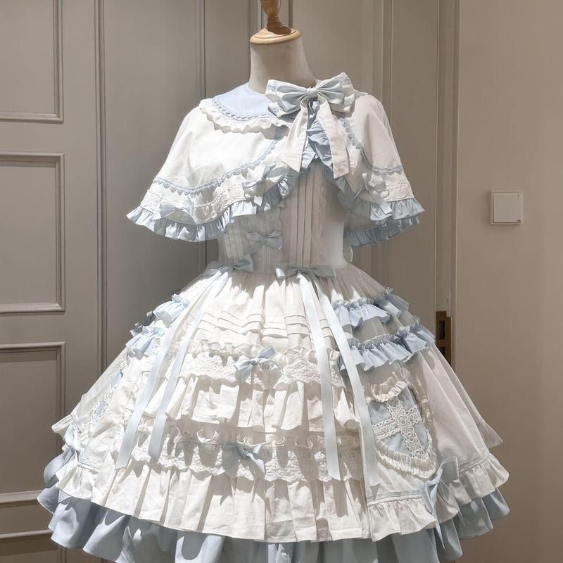 Japanese Cosplay Lolita 2 Piec - Shift Dress Sleeveless reseña y precio
