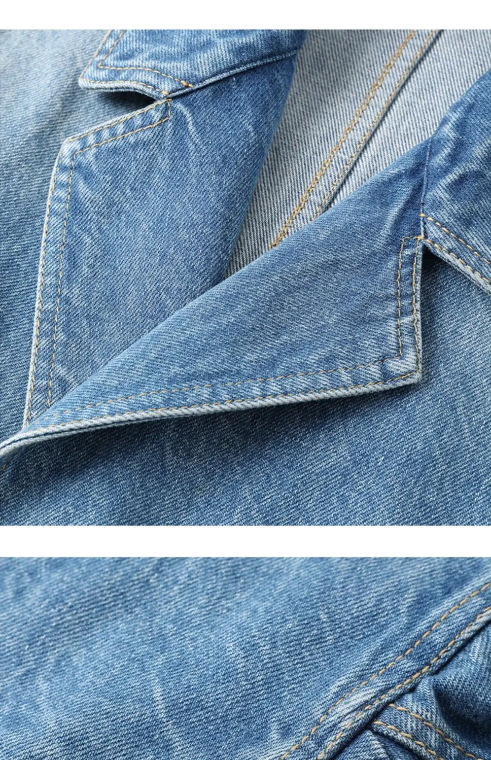 Blue Washed Retro Denim Jacket - Unique Women'S Formal Wear reseña y precio