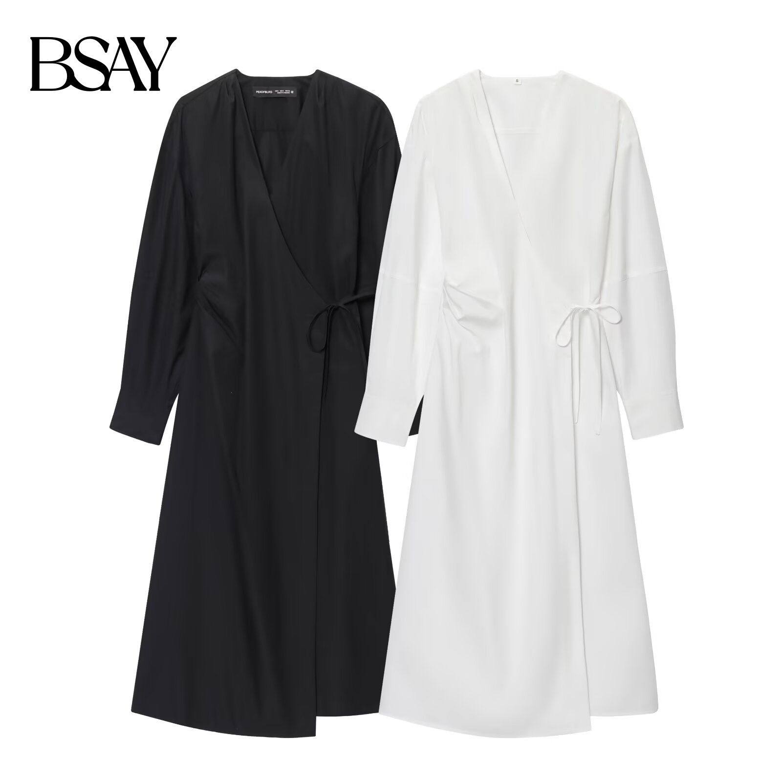 BSAY casual big shirt dresses  - Wrap Dress Work reseña y precio