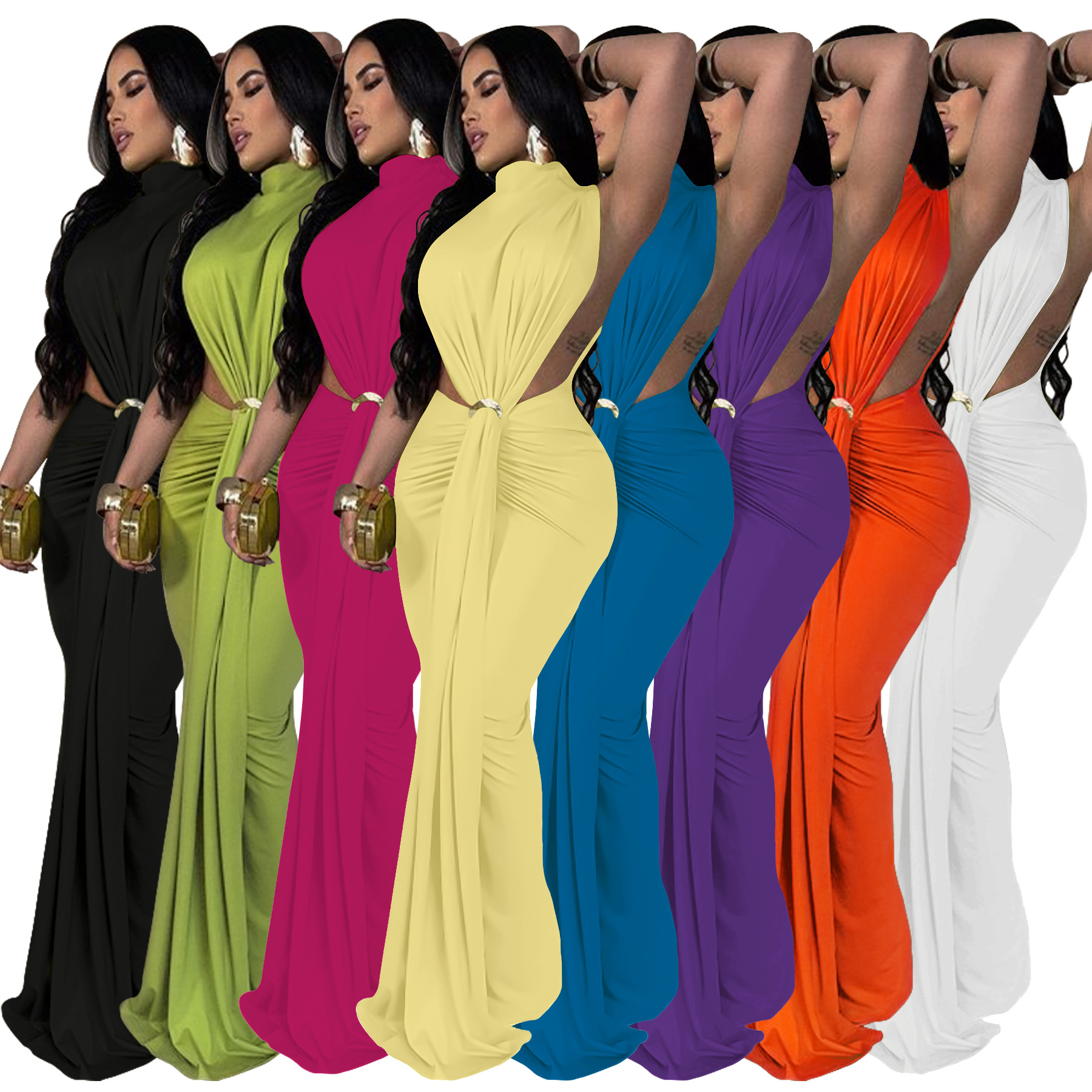 Long Dress Women Gown Dresses  - Wrap Dress Work reseña y precio