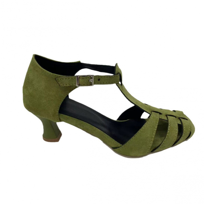 Women's Green Suede Kitten Hee - Kitten Heel Women reseña y precio