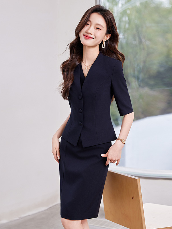 Professional Work Uniform Suit - Wrap Dress Work reseña y precio