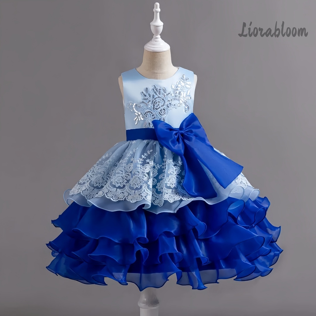 Girls' Dress With Large Bow Sl - Formal Wear Gowns For Women reseña y precio