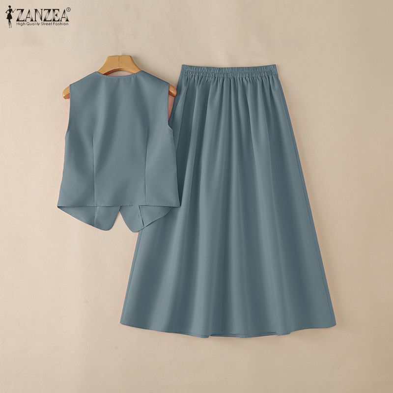 2026 ZANZEA Summer 2 Piece Set - Shift Dress Sleeveless reseña y precio