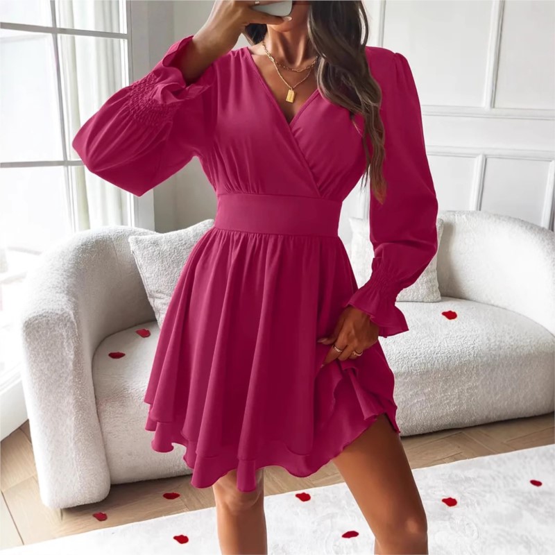 Dresses 2025 Woman Clothing V  - Wrap Dress Work reseña y precio