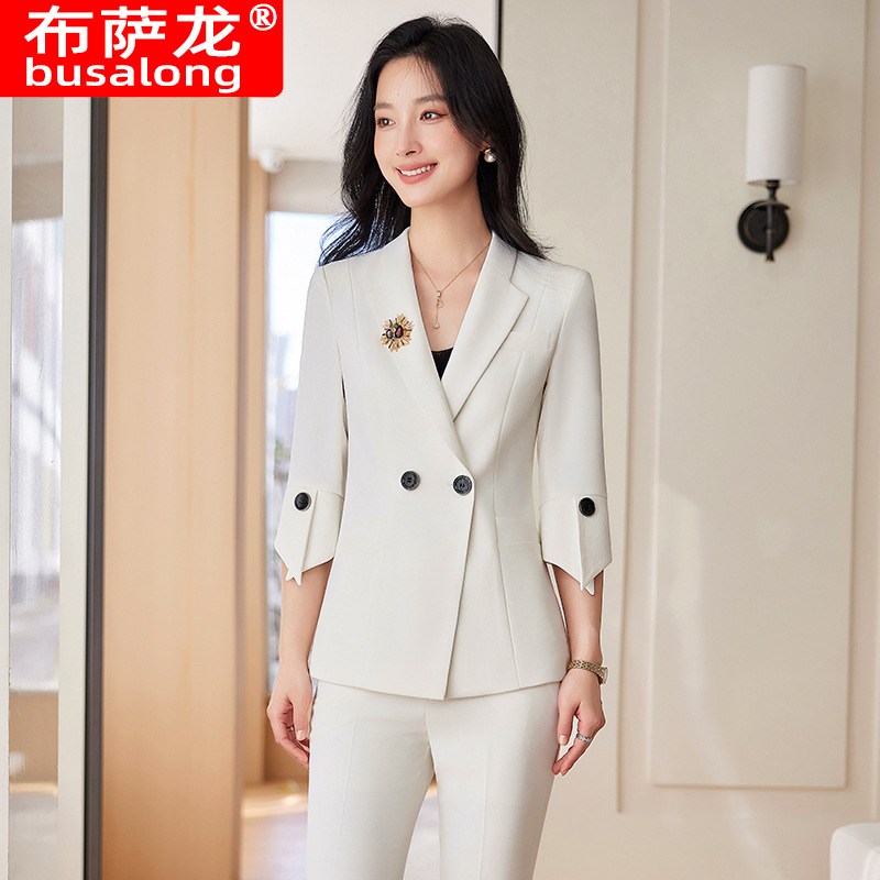 Spring Summer New Yellow Suit  - Women Formal Wear Pants reseña y precio