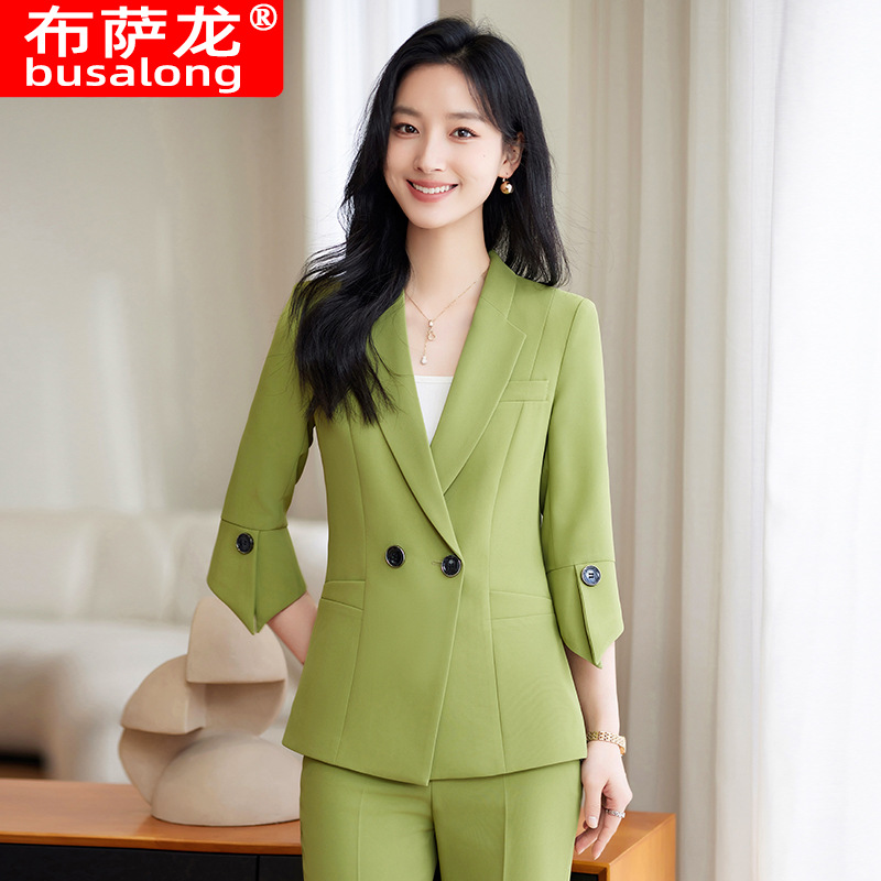 Spring Summer New Yellow Suit  - Women Formal Wear Pants reseña y precio