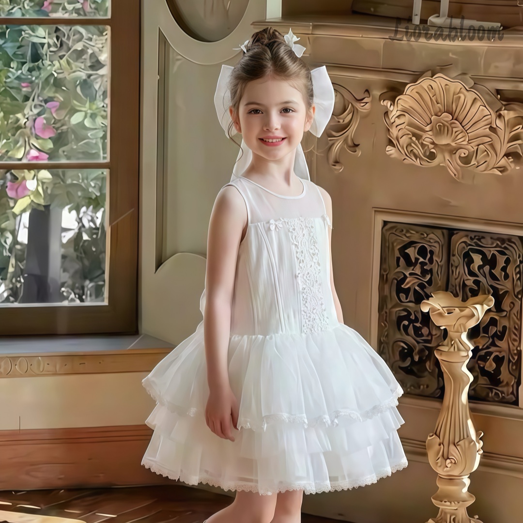 Girls' White Embroidered Forma - Formal Wear Gowns For Women reseña y precio