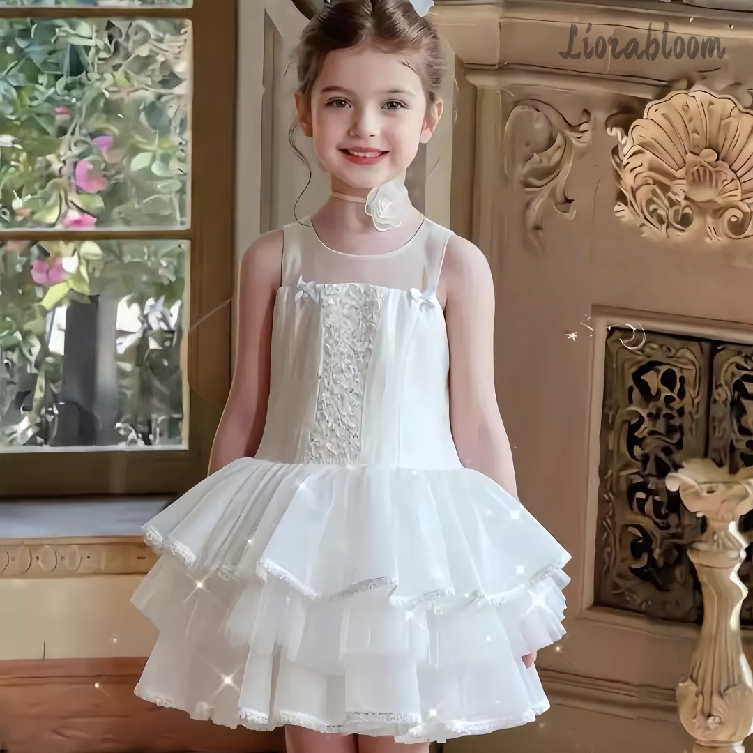 Girls' White Embroidered Forma - Formal Wear Gowns For Women reseña y precio