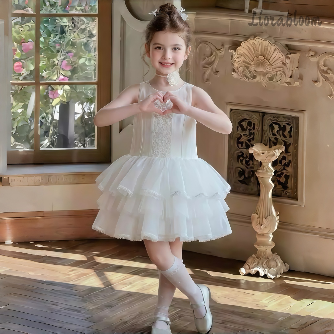 Girls' White Embroidered Forma - Formal Wear Gowns For Women reseña y precio