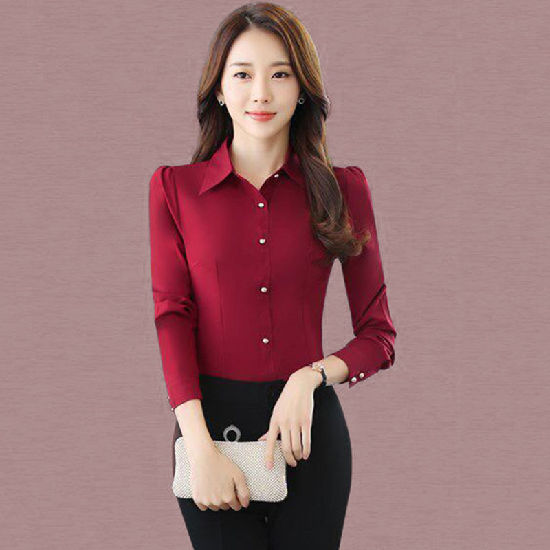 Red Long Sleeve Shirts Women S - Women'S Formal Wear Suit reseña y precio