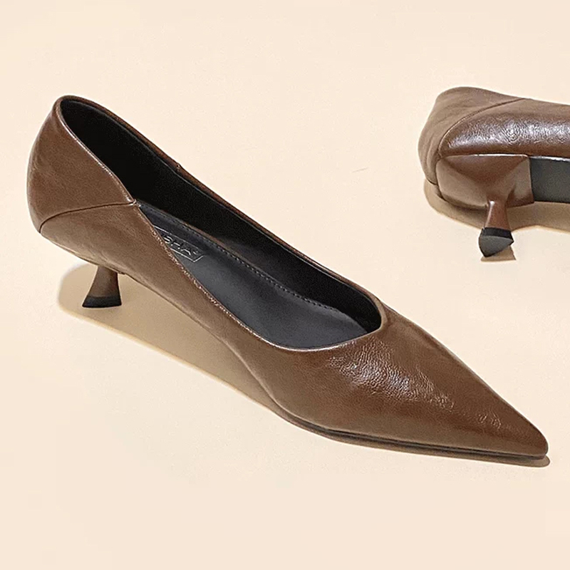 French Elegant Pointed Toe Sof - Kitten Heel Women reseña y precio
