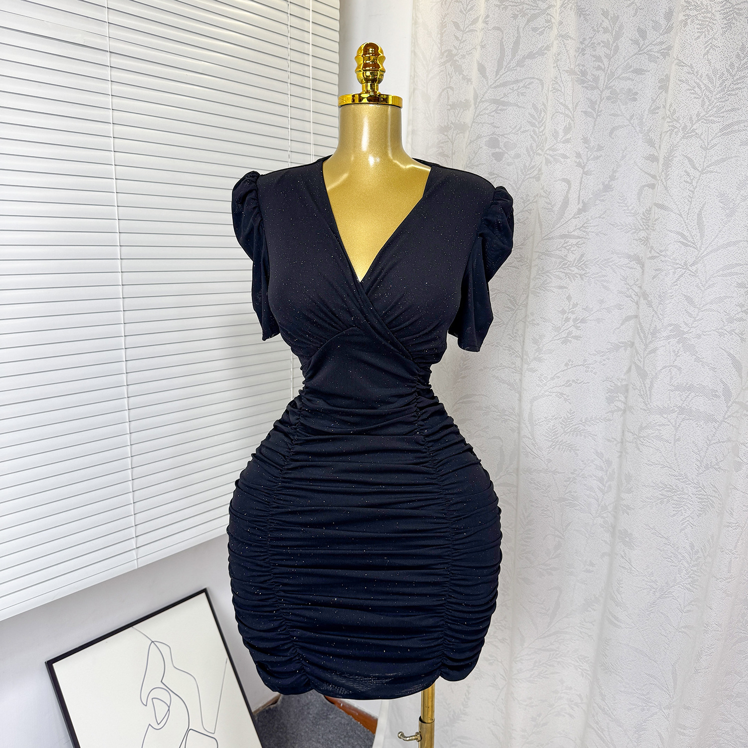 Short Dress Women Sexy Dresses - Wrap Dress Work reseña y precio