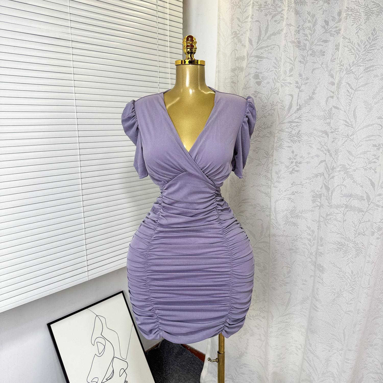 Short Dress Women Sexy Dresses - Wrap Dress Work reseña y precio